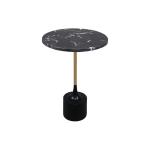 ماريبا طاولة خدمة بقاعدة أسود مع ذهبي - رخام أسود