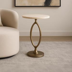 سويفت طاولة خدمة بقاعدة معدنية وودي