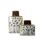 جرة سيراميك ذهبية صغيرة وودي