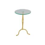 شايني طاولة خدمة بقاعدة معدنية وودي