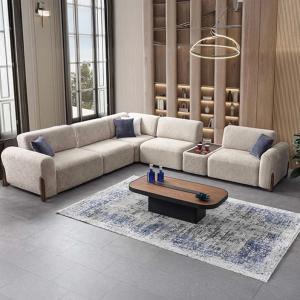 فيولا طقم كنب زاوية بيج وودي