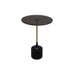 ماريبا طاولة خدمة بقاعدة أسود مع ذهبي - زجاج عسلي