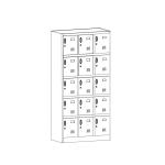 دولاب أمانات حديدي بـ15 خانة بيج وودي