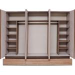 لوجانو دولاب ملابس كريمي 6 أبواب وودي