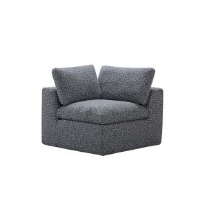 فيكتوريا مقعد زاوية مضغوط لون رمادي غامق وودي