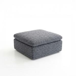 فيكتوريا مقعد بوف مضغوط لون رمادي غامق وودي