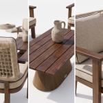 ويست براون طقم كنب خارجي 4 قطع