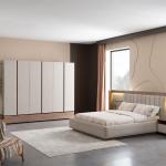 لوجانو دولاب ملابس كريمي 6 أبواب وودي