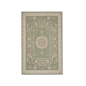 الترا رويال سجادة كلاسيكية خضراء فاخرة بزخارف بعدة قياسات